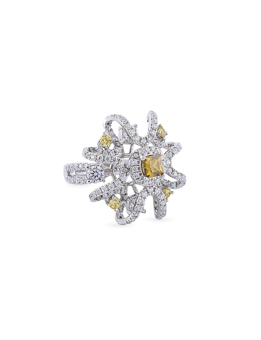 24 ct Gold vermeil Swarovski Diamond Ring