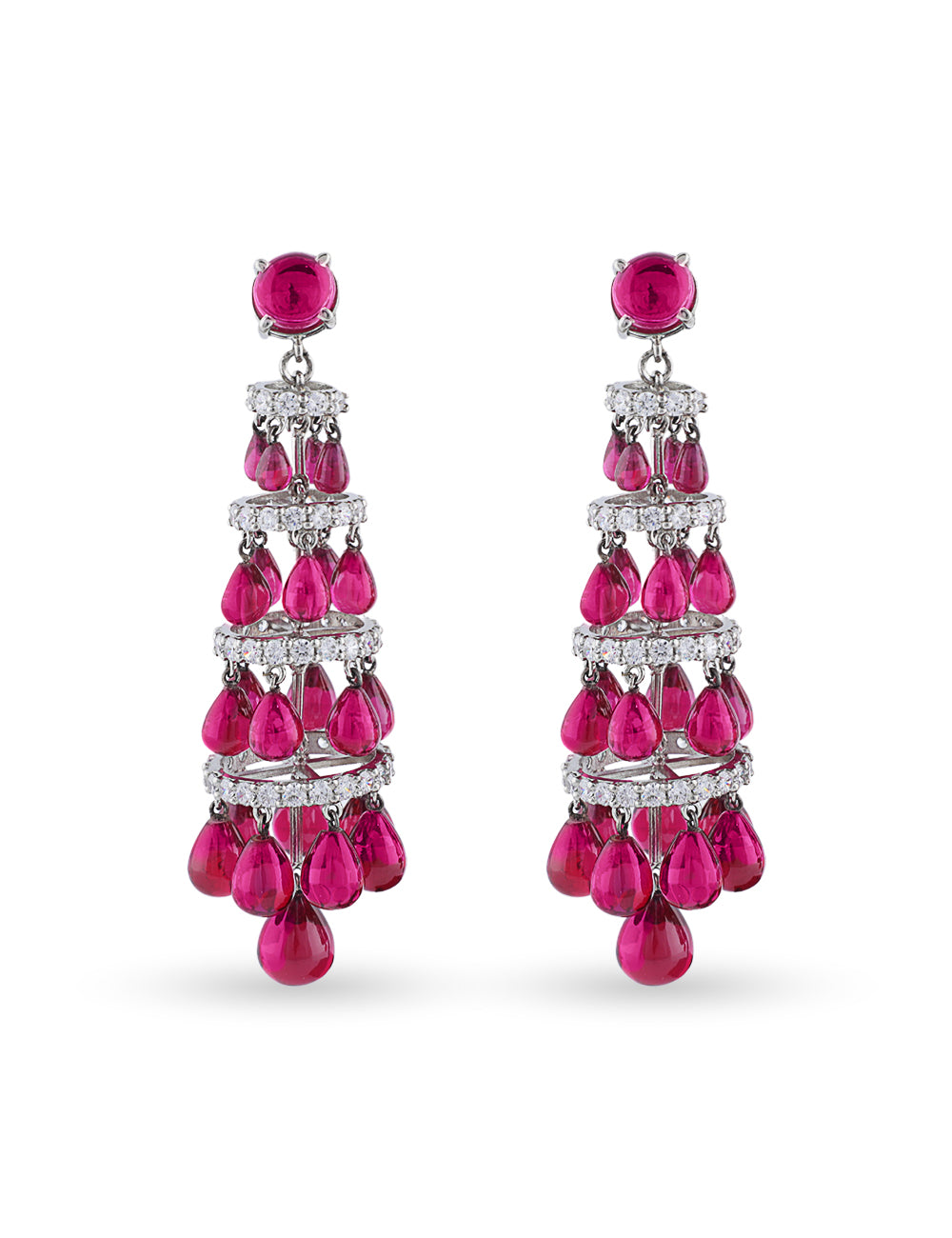 Pink Stone Hanging Earring