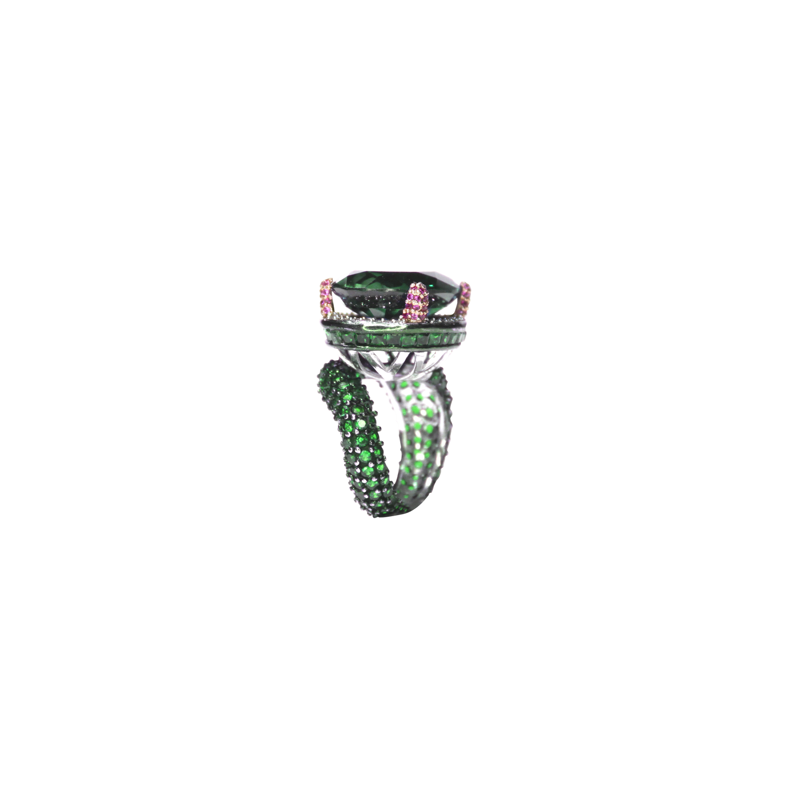 green stone ring