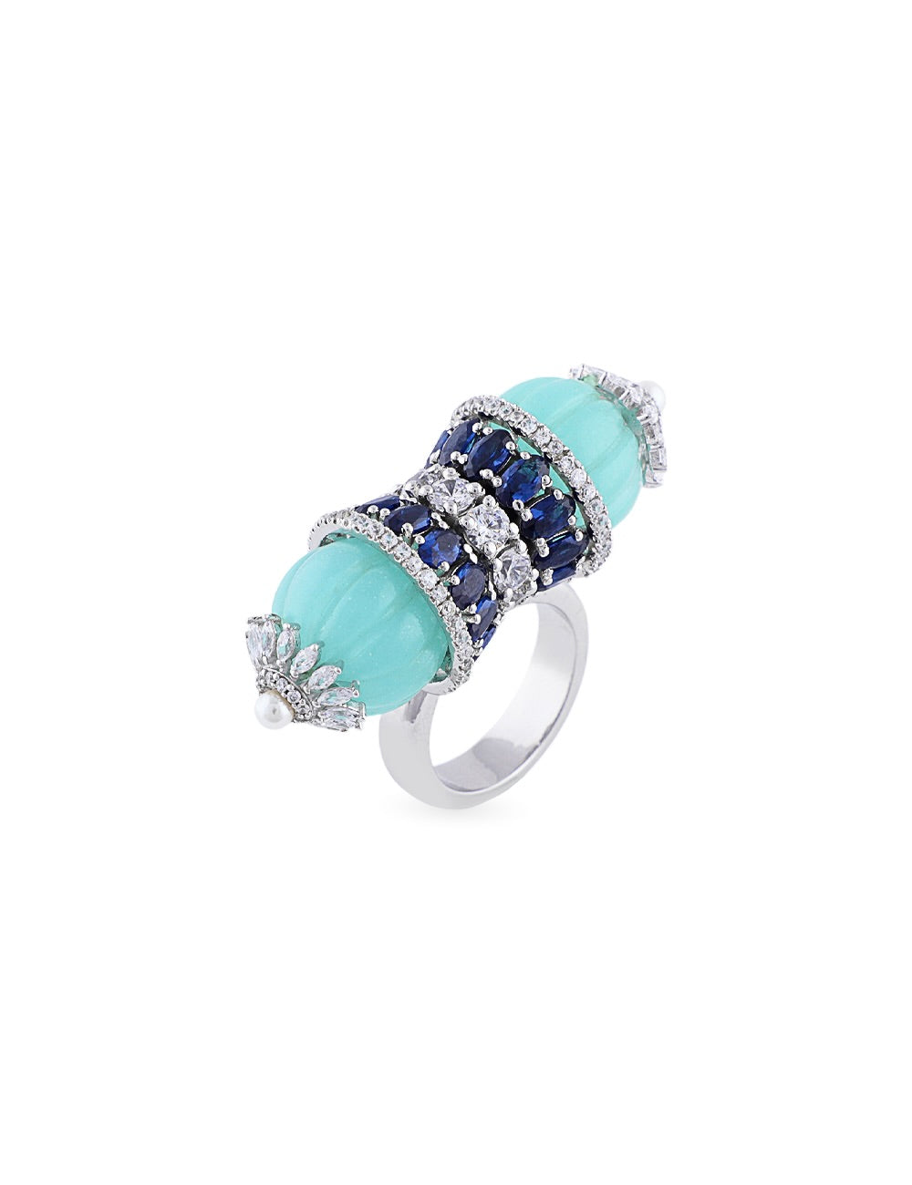 handcrafted blue stone ring