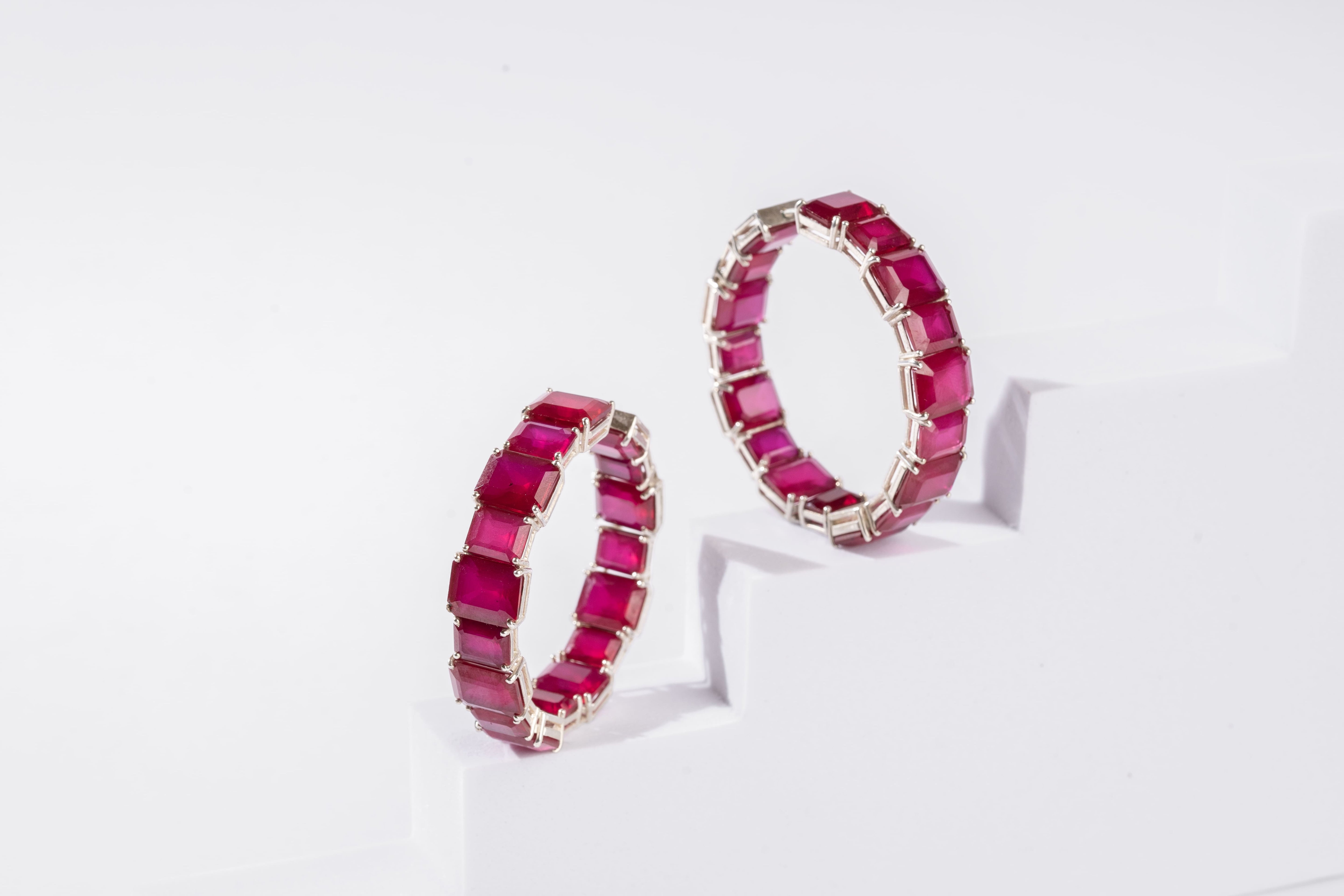 Ruby Statement Hoop Earrings