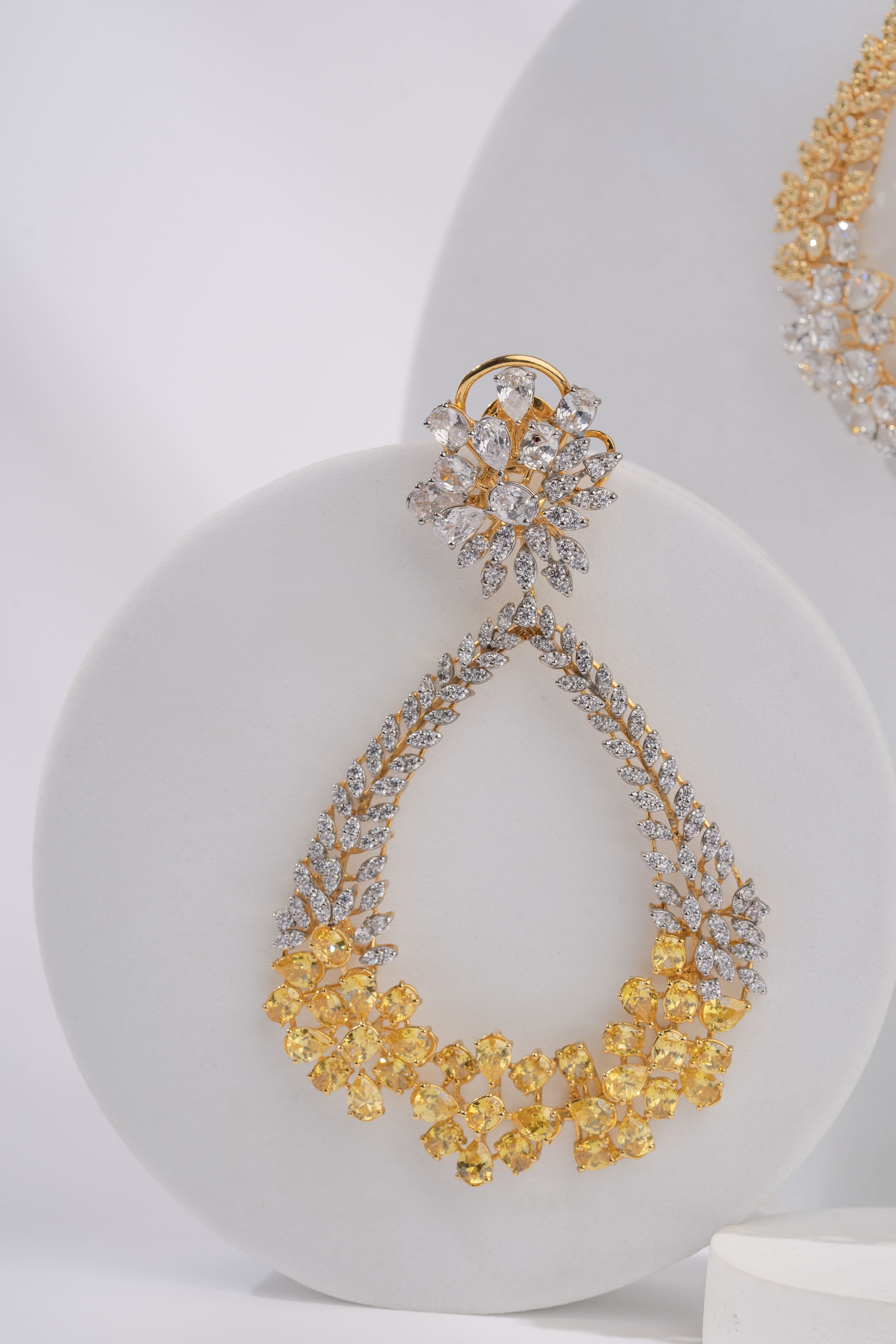 swarovski yellow earring