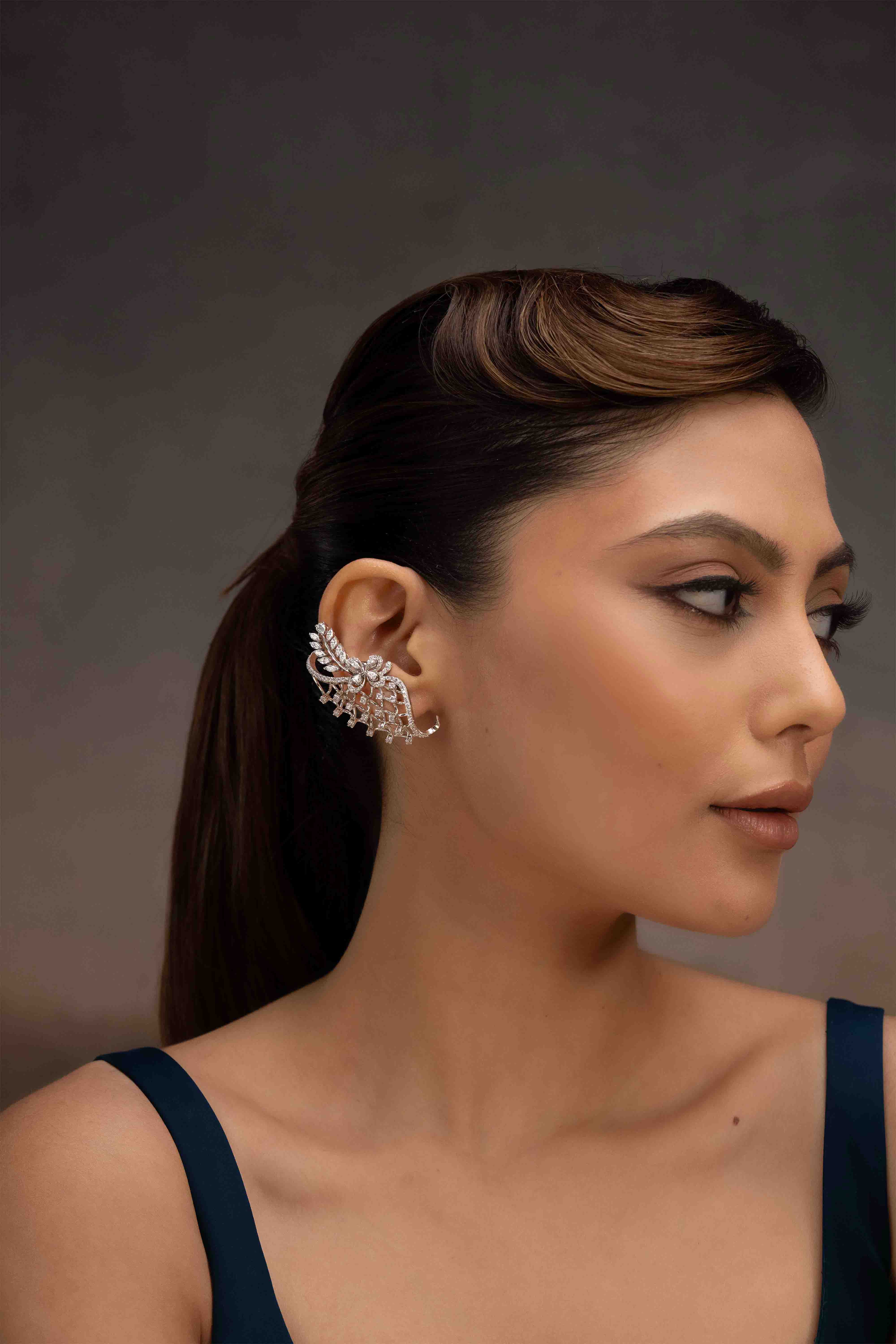 Lattice Bloom Ear Cuff