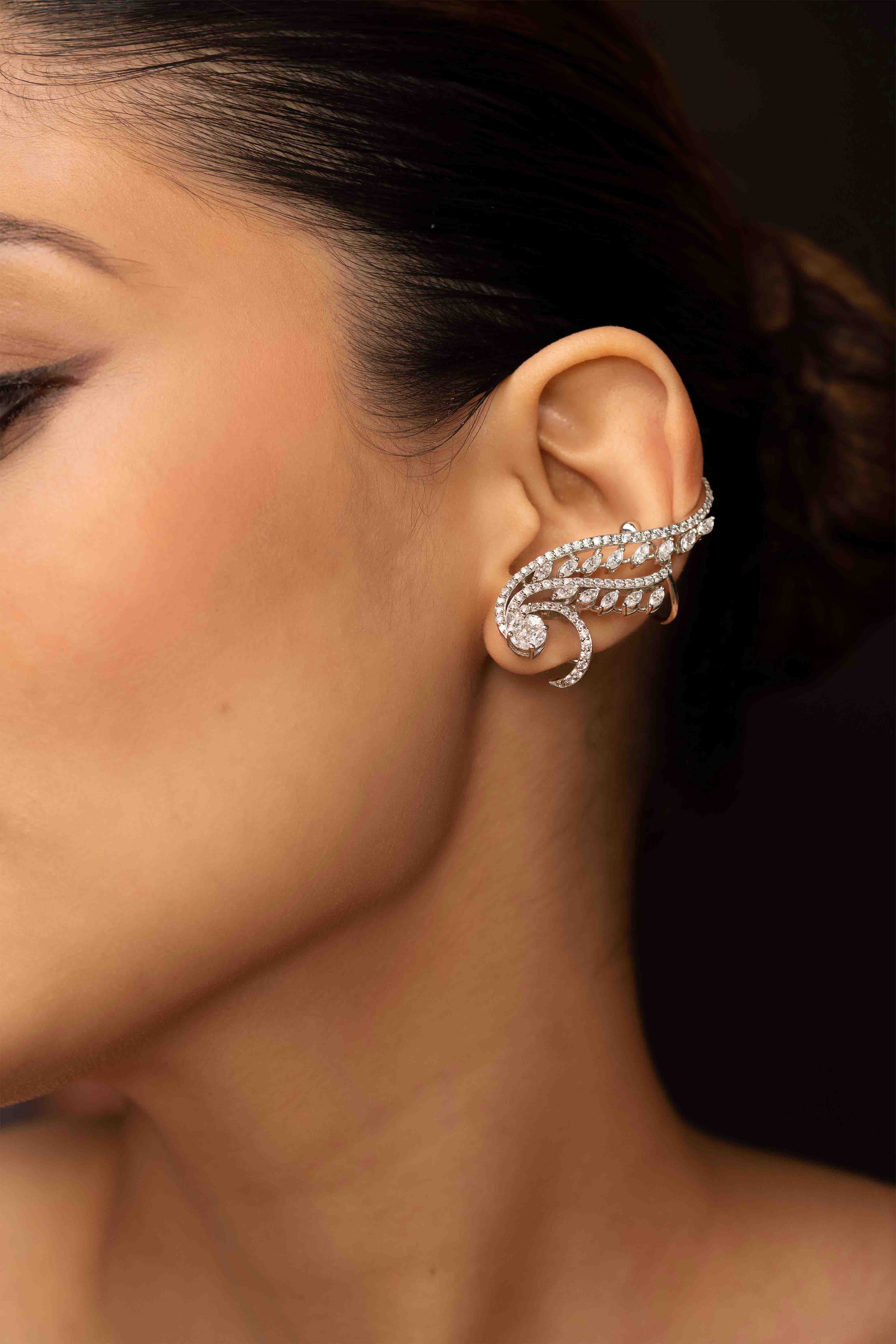 Diamond Cascade Earcuff