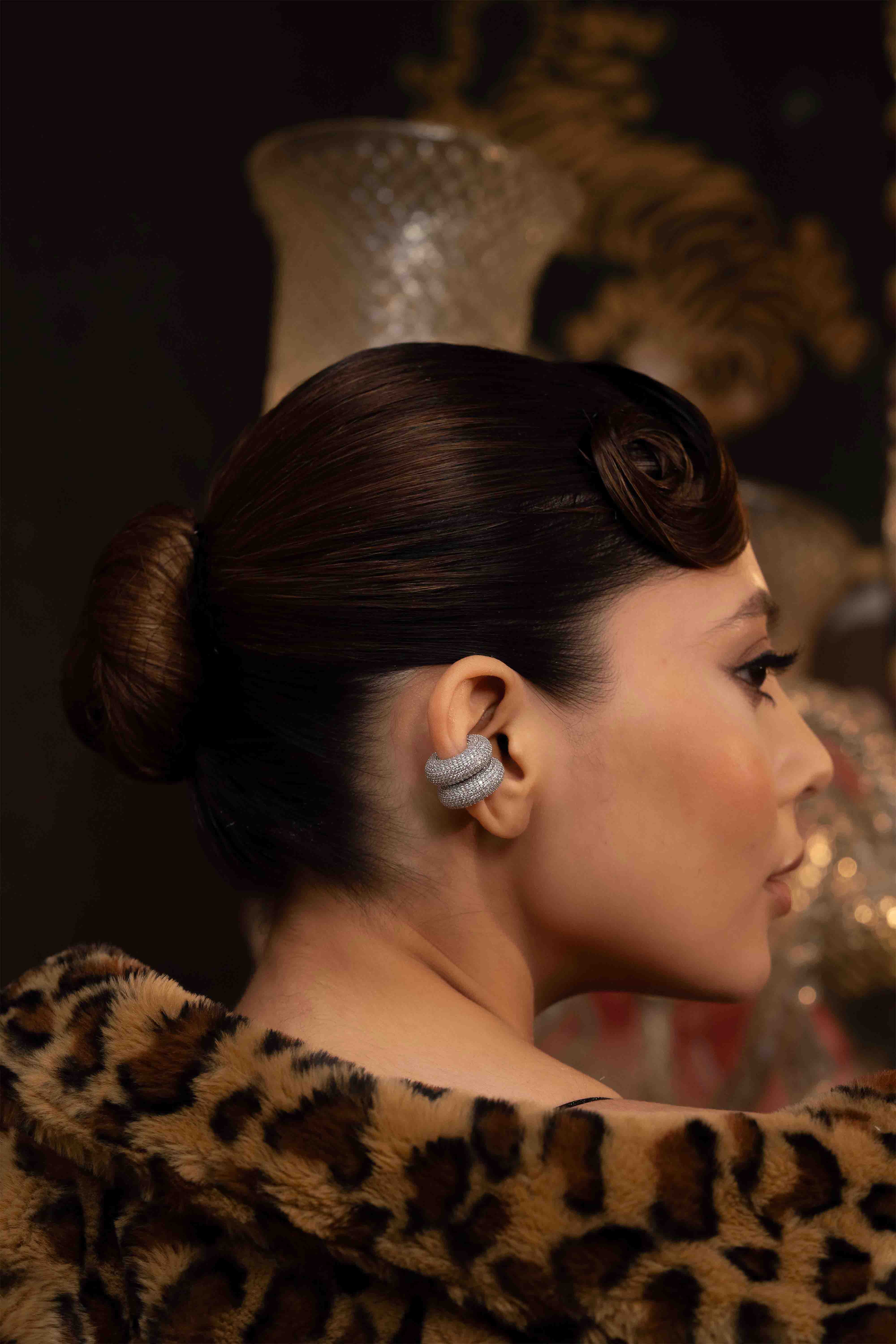 Diamond Crescent Earcuff