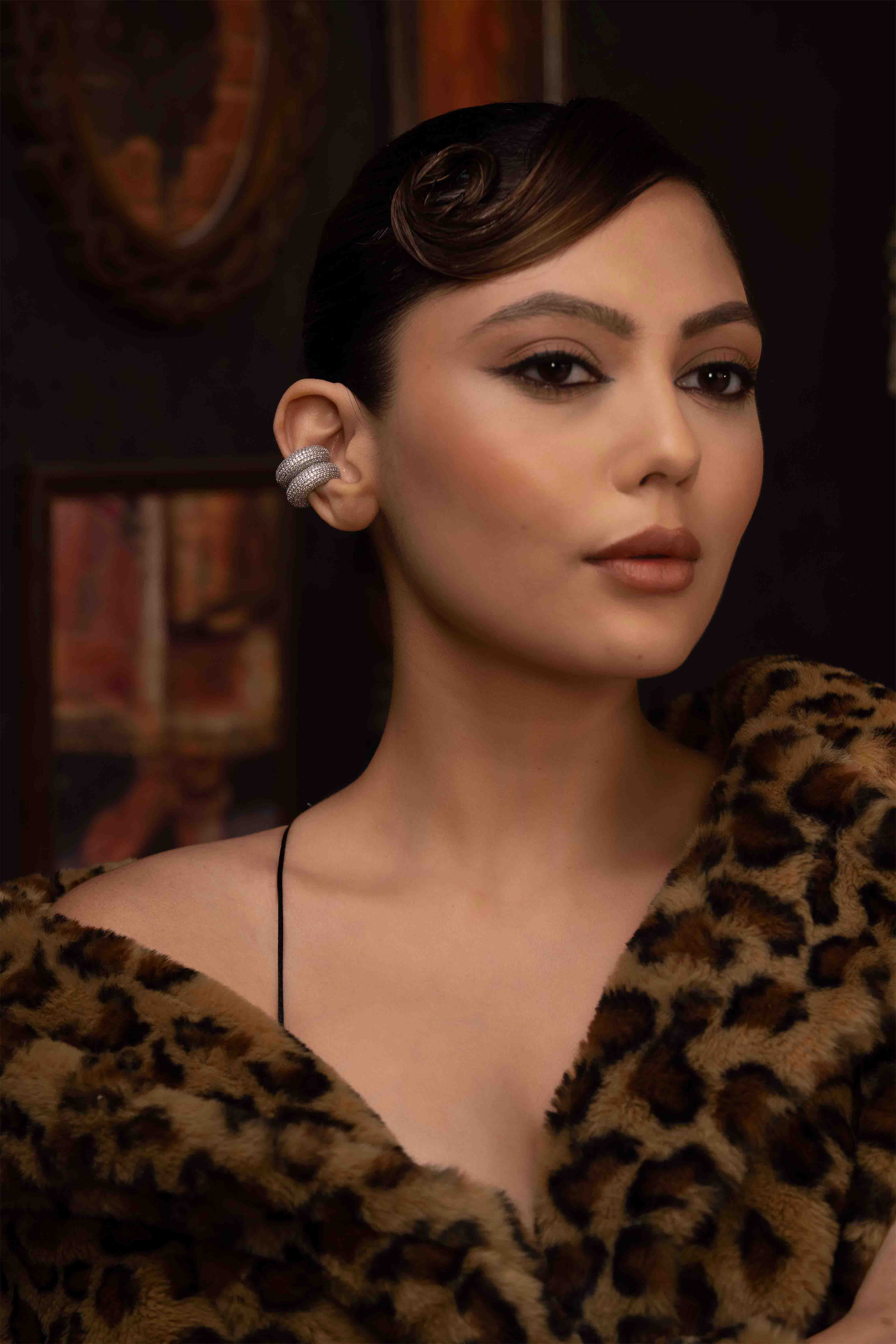 Diamond Crescent Earcuff