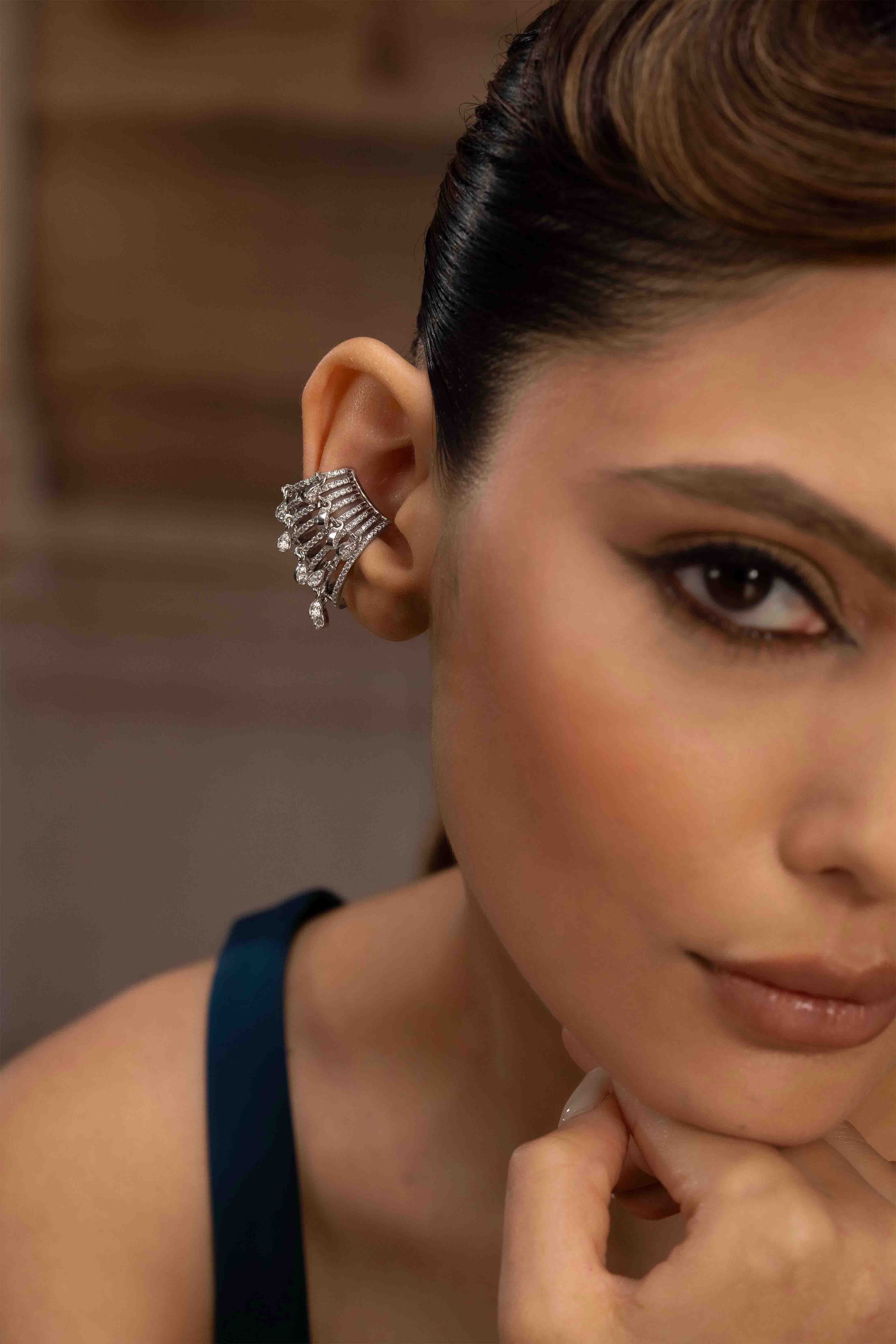 Radiant Cage Hoops Earcuff