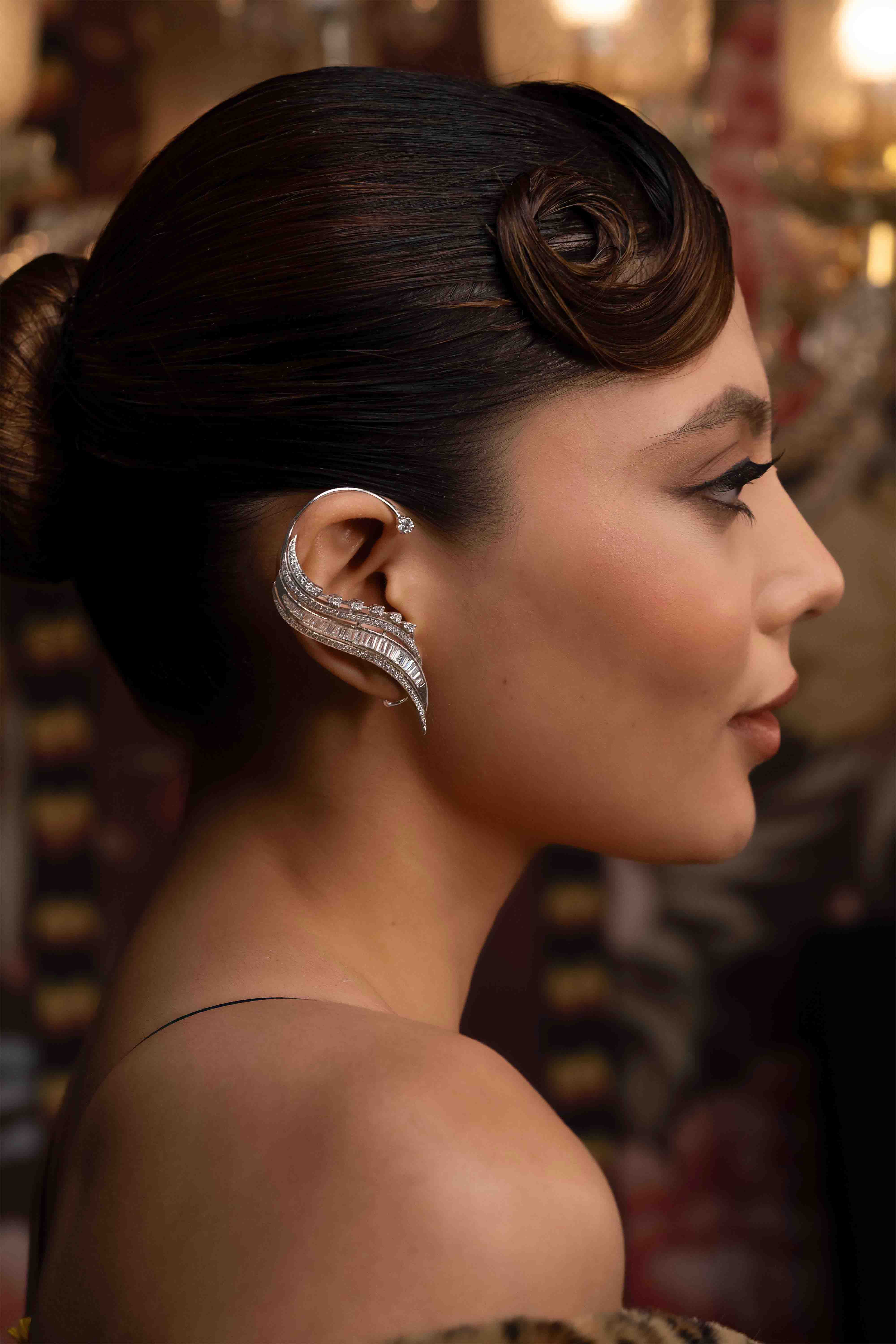 Diamond Crest Ear Cuffs