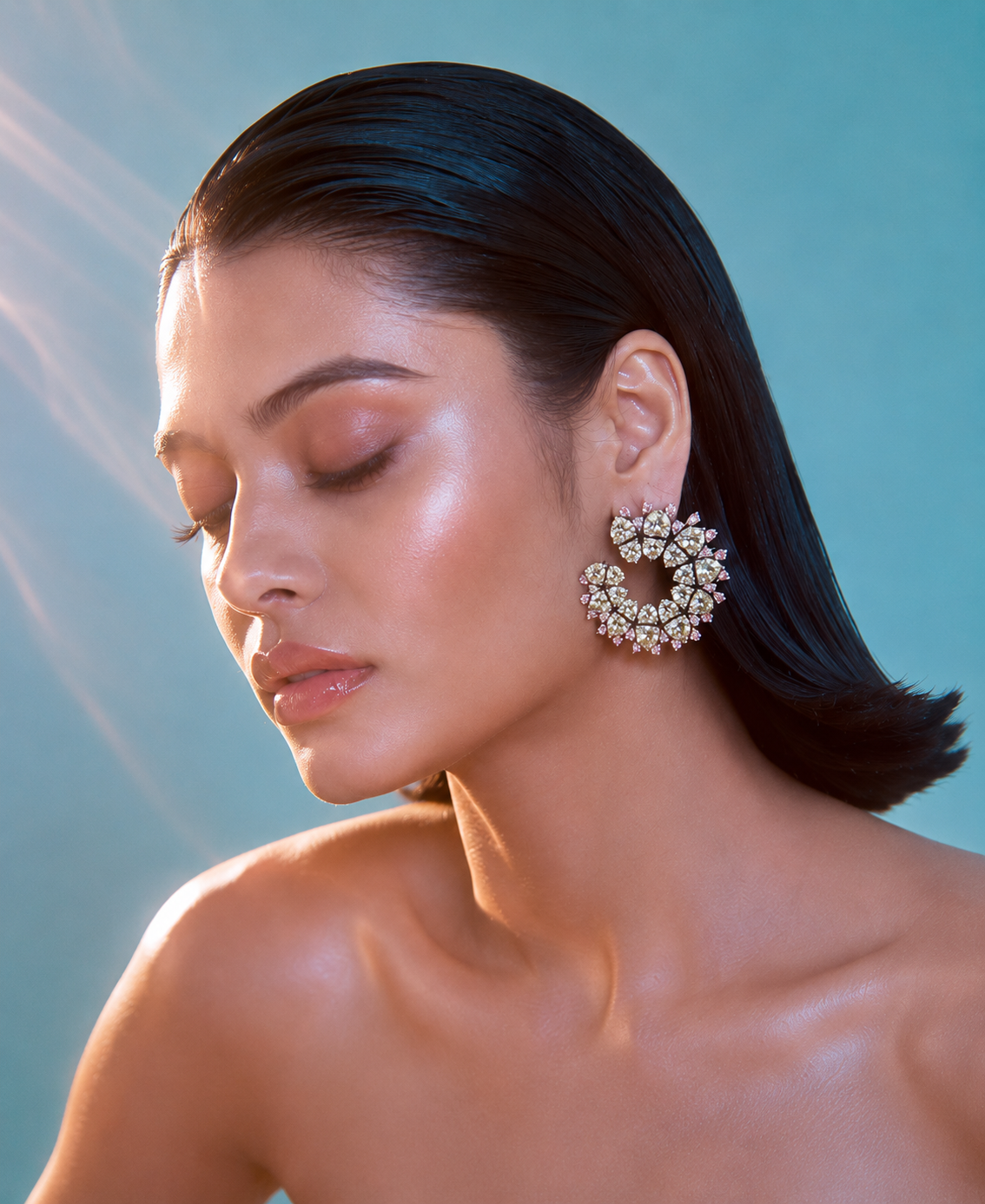 Diamond Petal Earrings