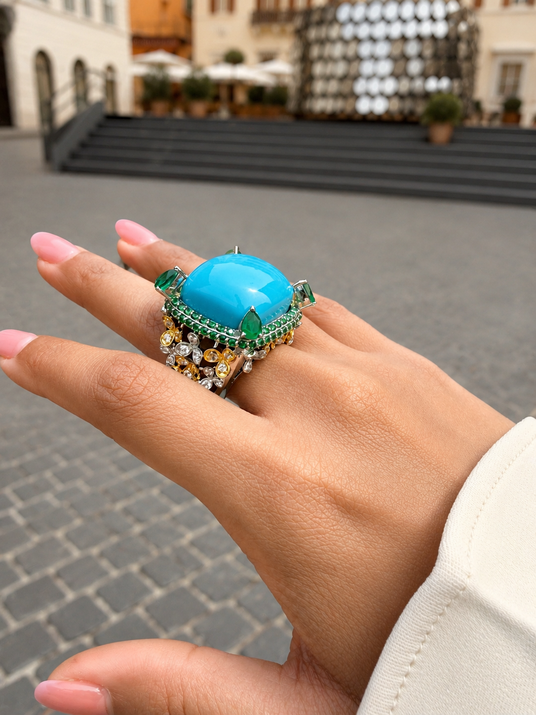 Turquoise Bloom ring