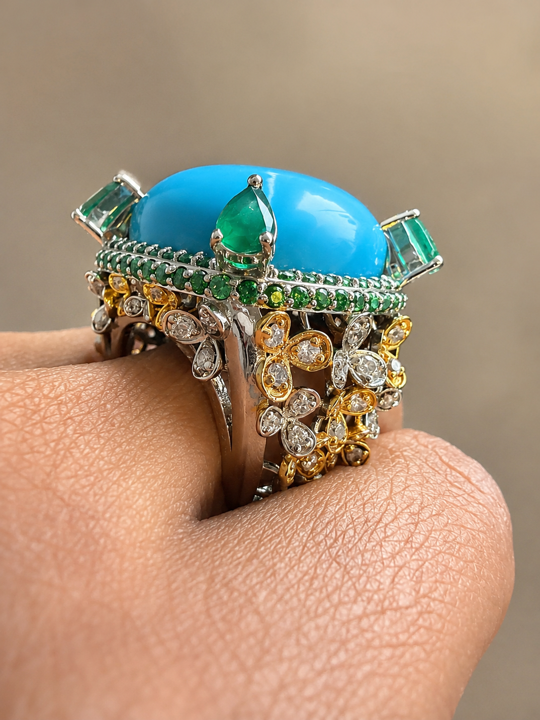 Turquoise Bloom ring