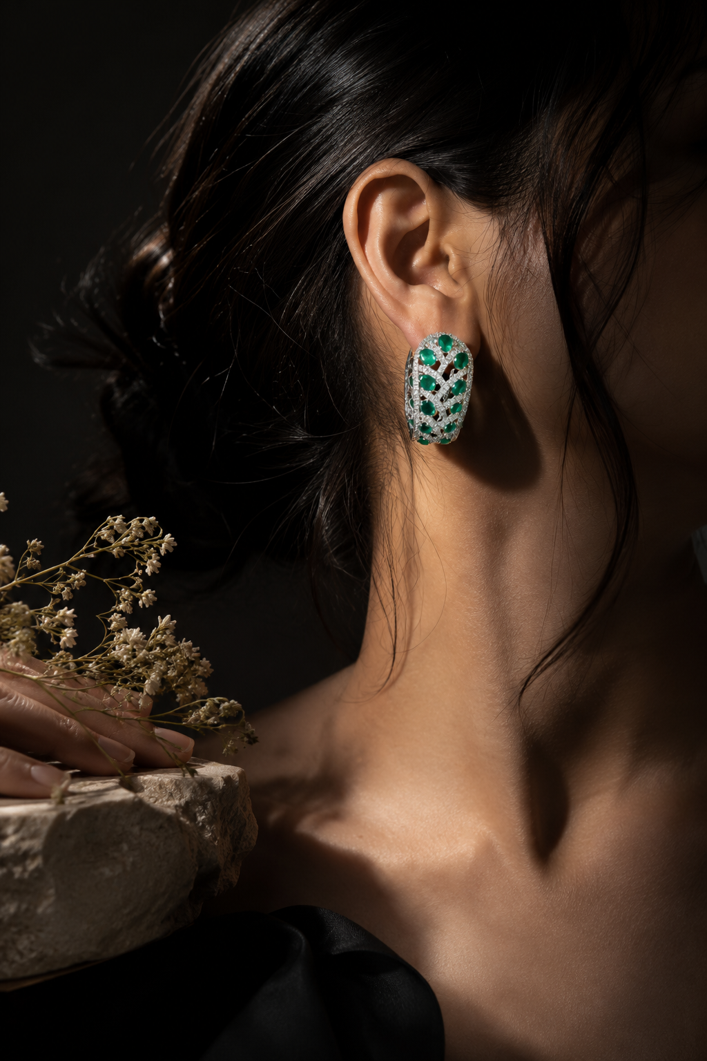 Emerald Fortune earring