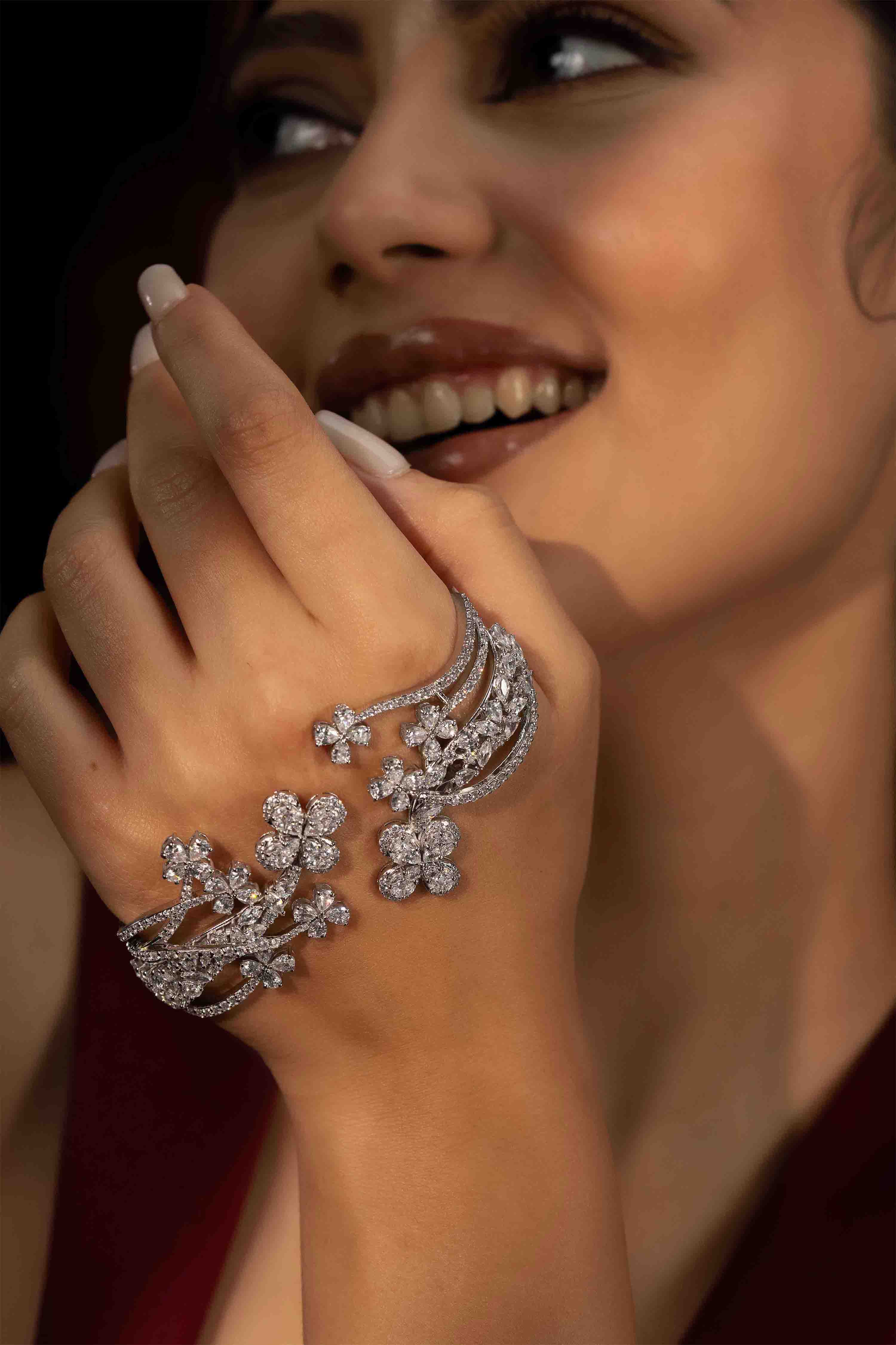 Blossom Cascade Hand Cuff