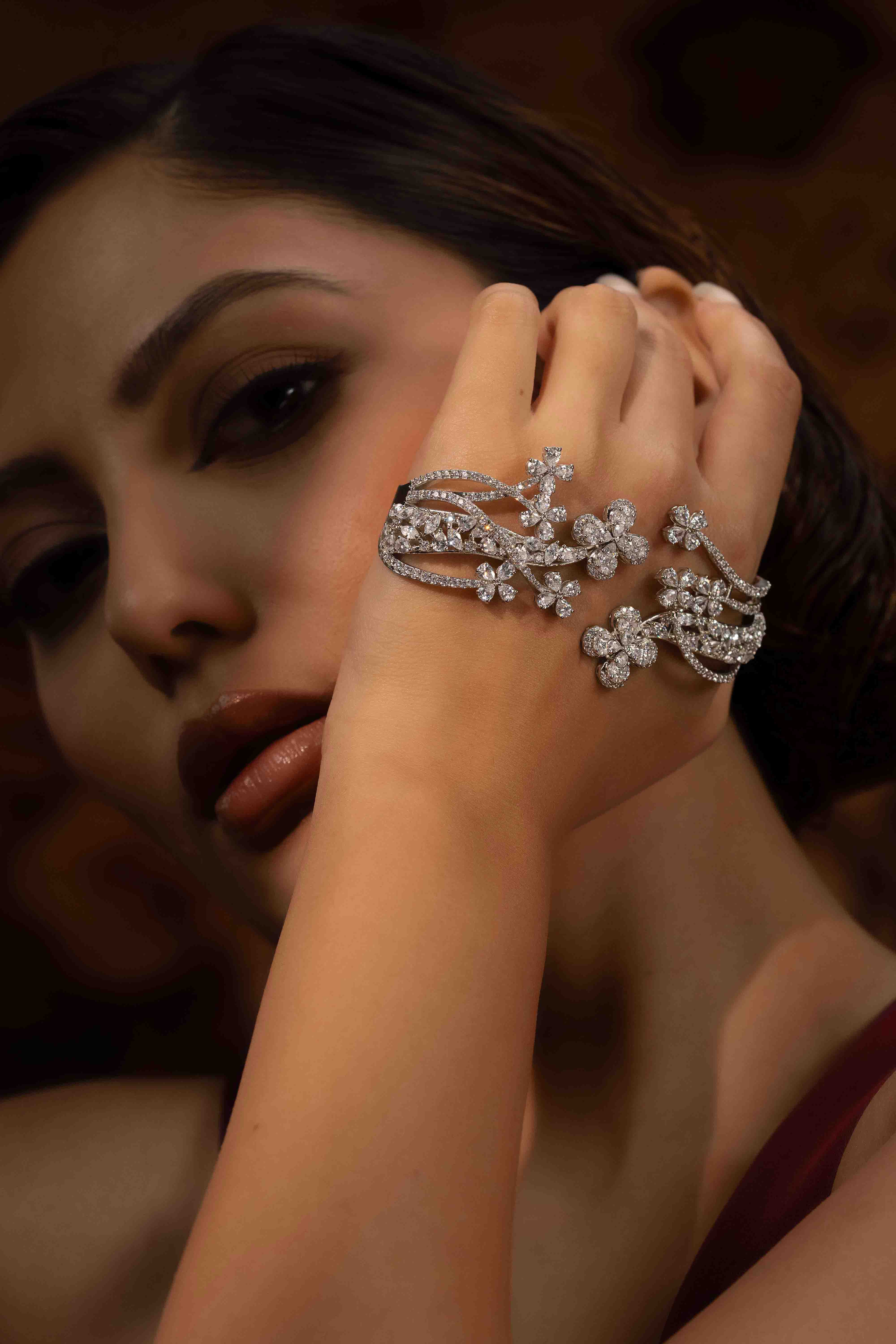 Blossom Cascade Hand Cuff