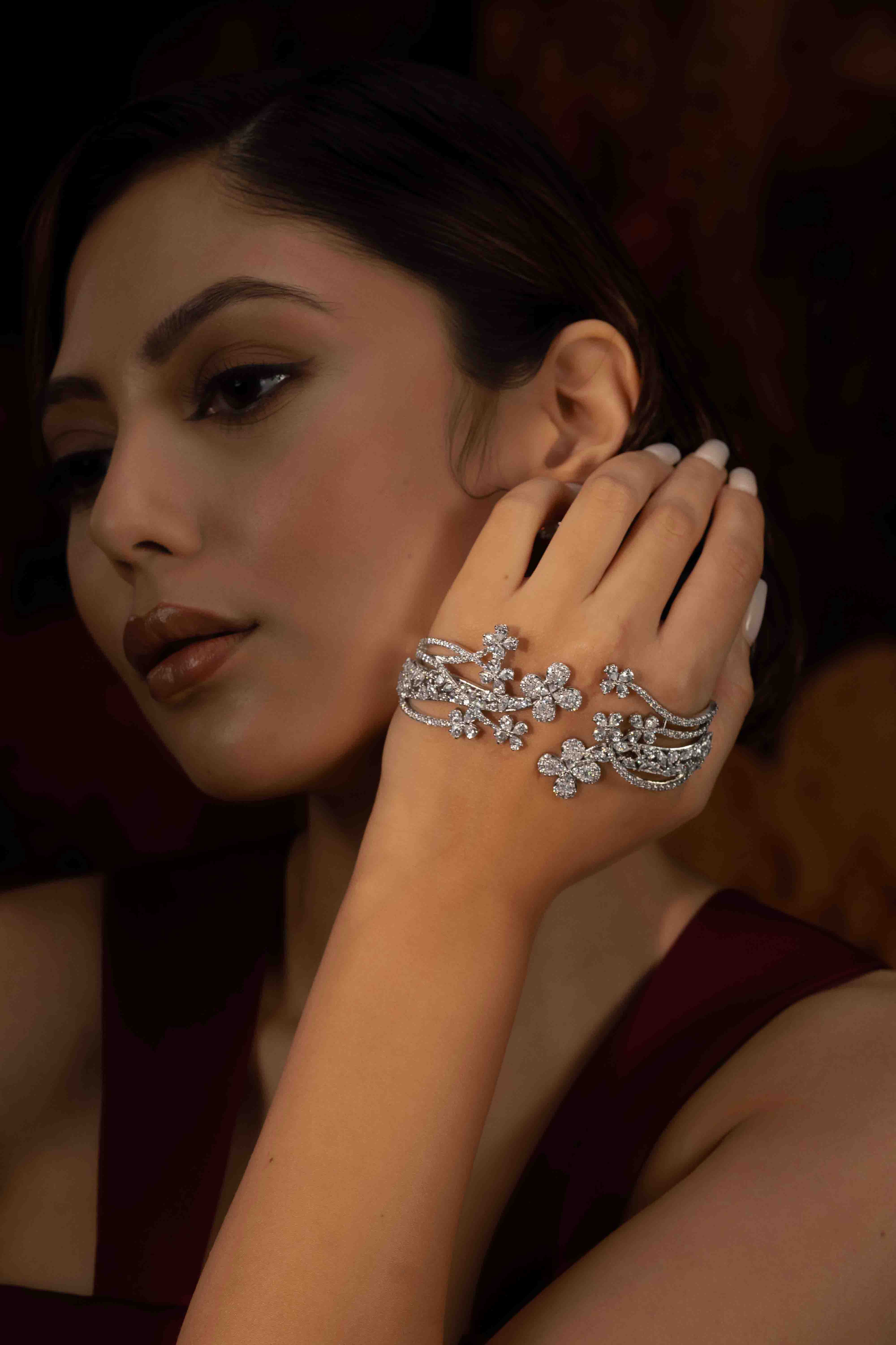 Blossom Cascade Hand Cuff