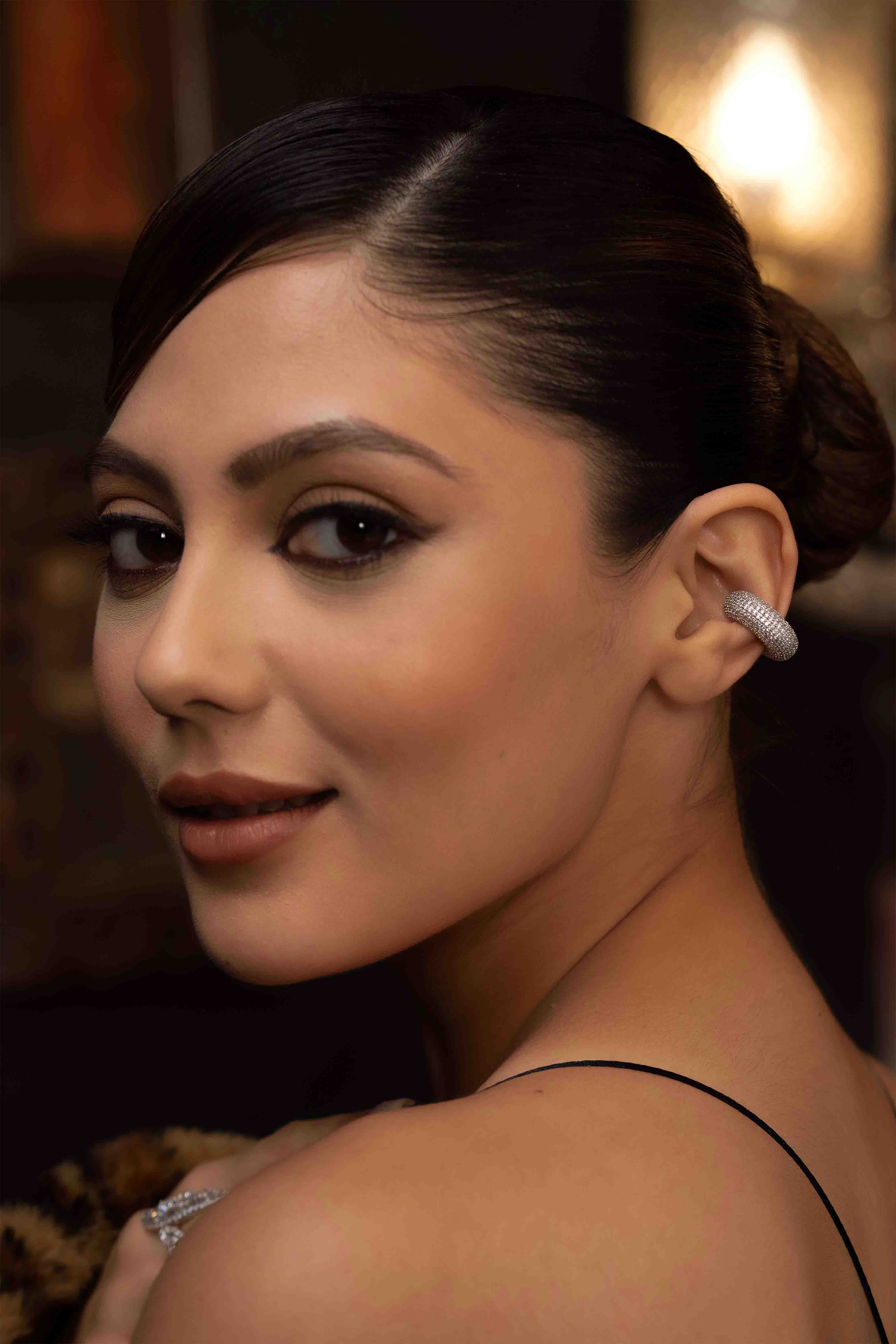 Diamond Crescent Earcuff