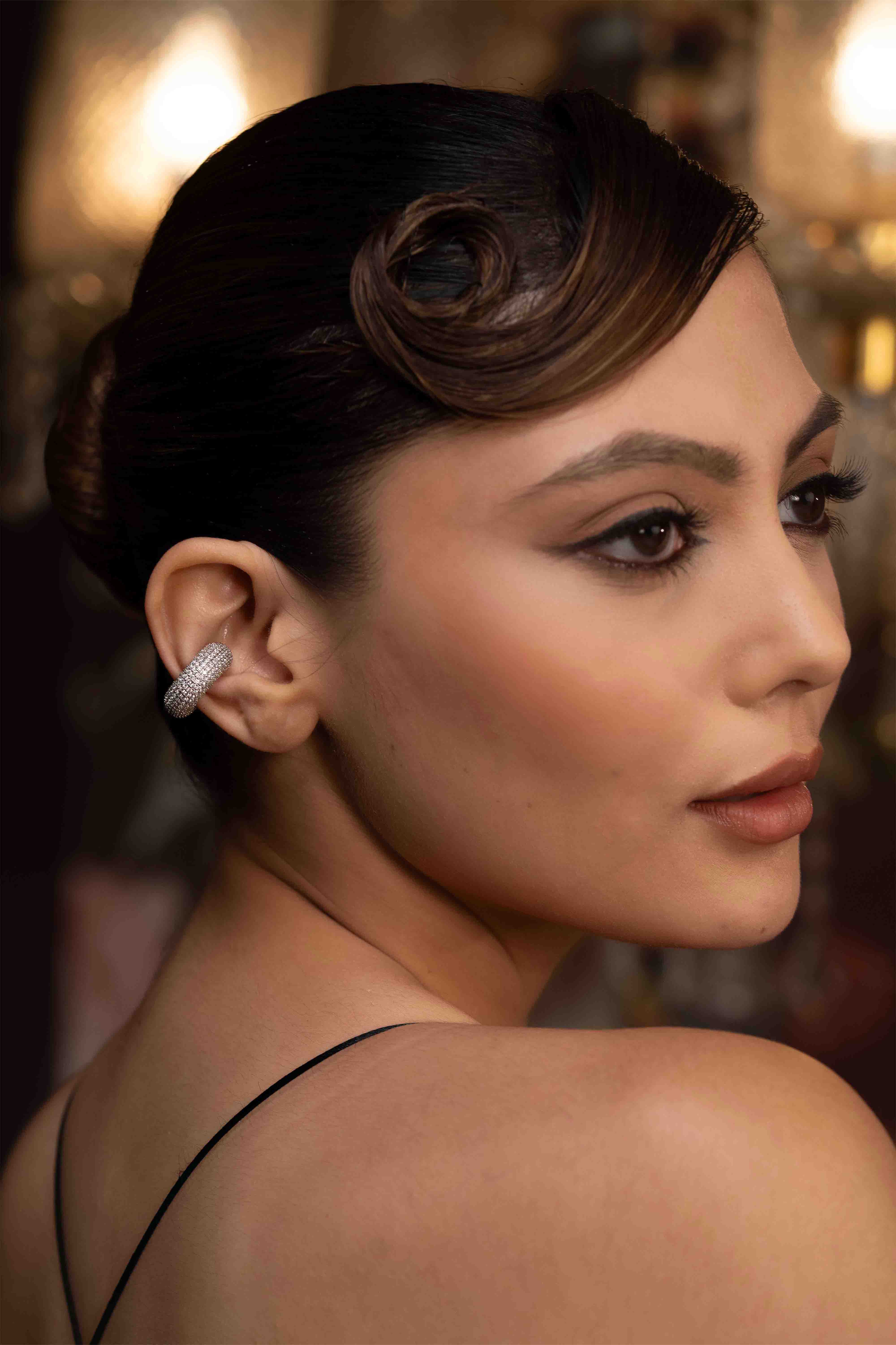 Diamond Crescent Earcuff