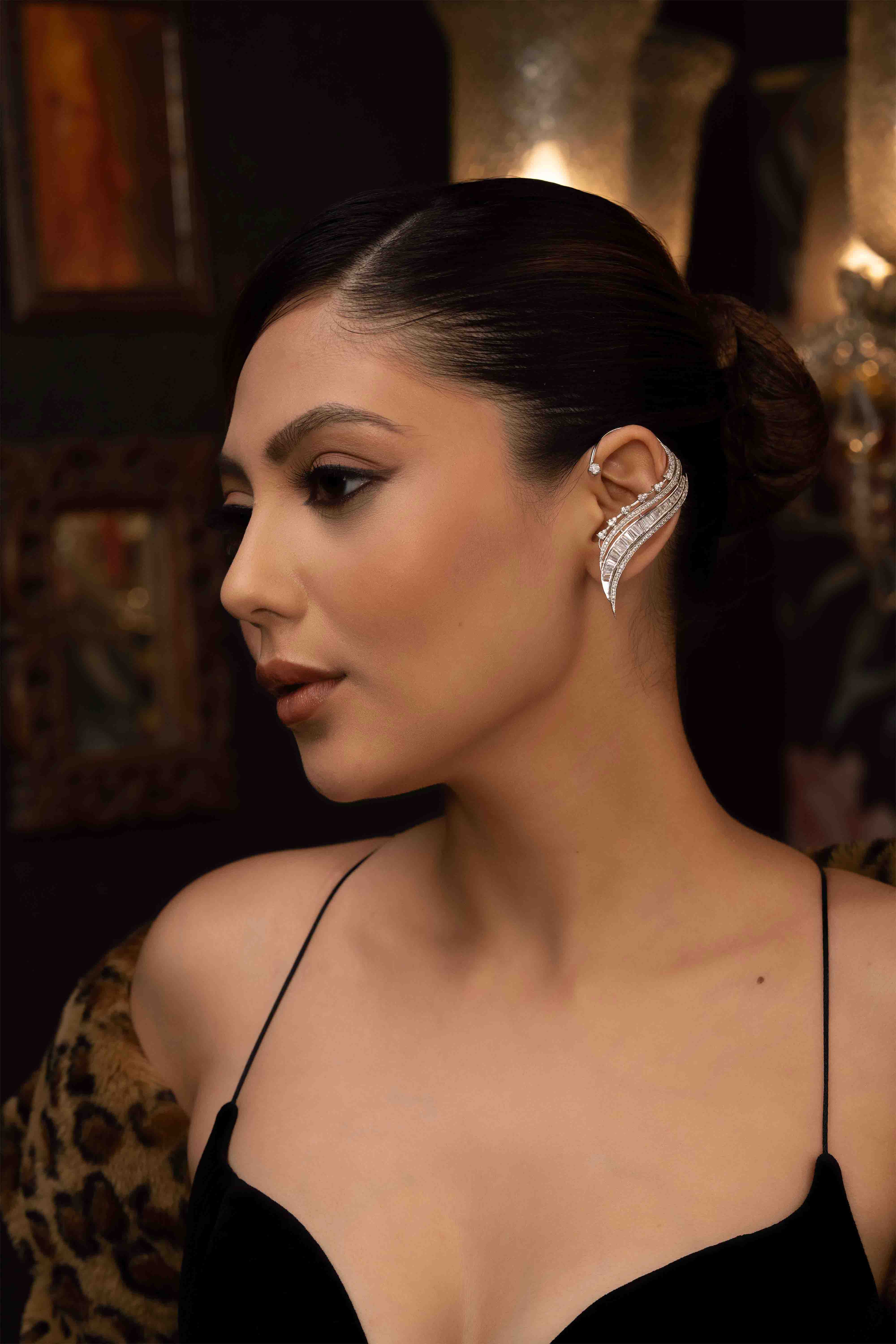 Diamond Crest Ear Cuffs