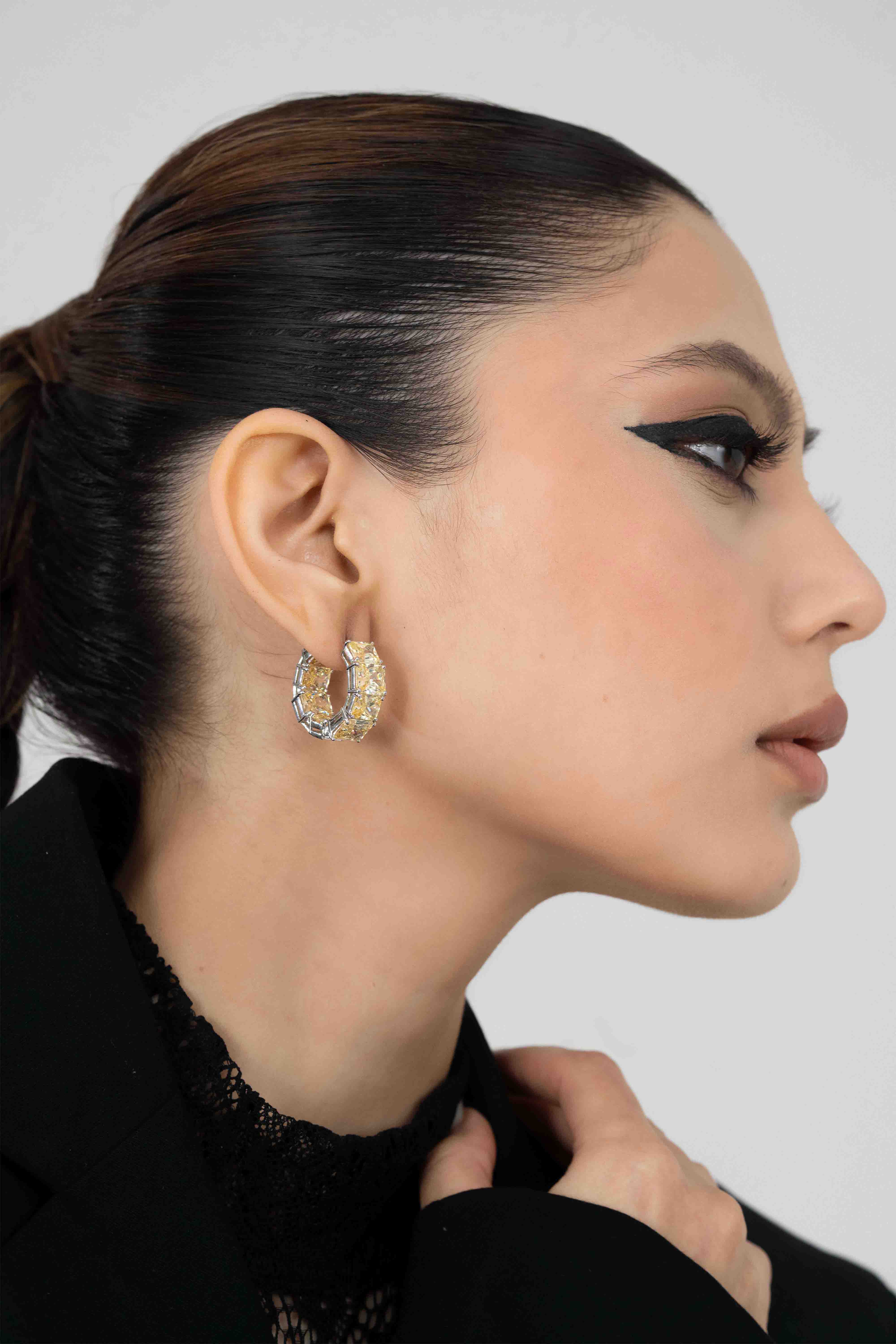 Vermeil Golden Arc Hoops