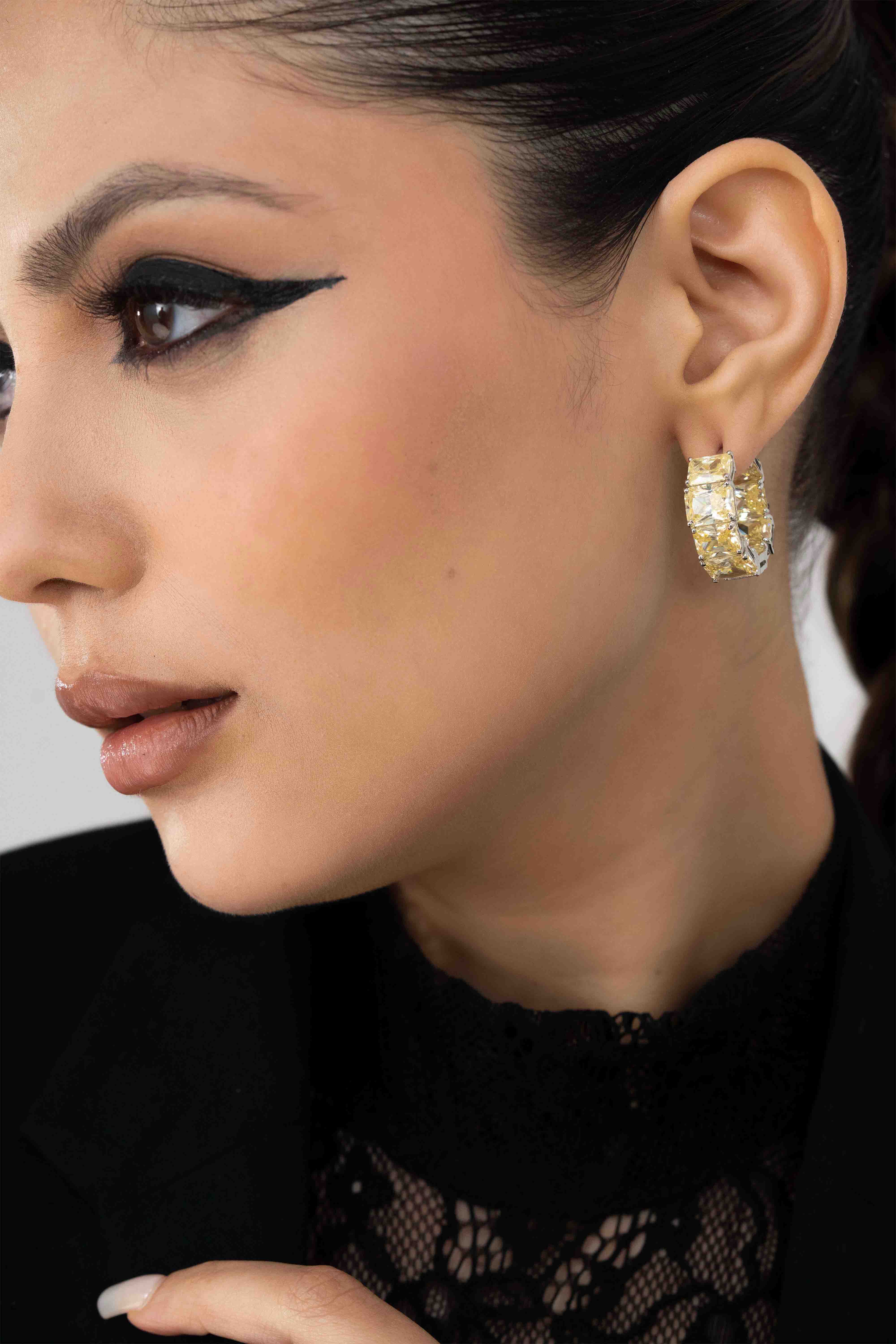 Vermeil Golden Arc Hoops